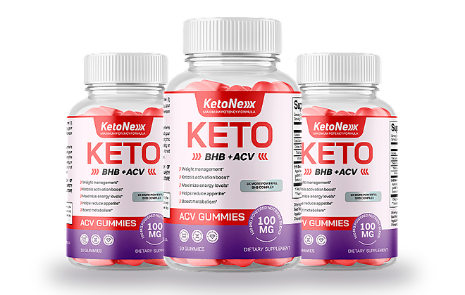 Paquete de 3 frascos de KetoNex KETO BHB + ACV Gummies