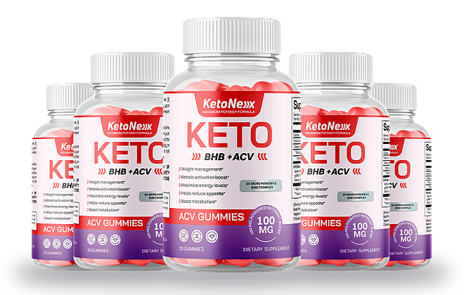 Paquete de 5 frascos de KetoNex KETO BHB + ACV Gummies